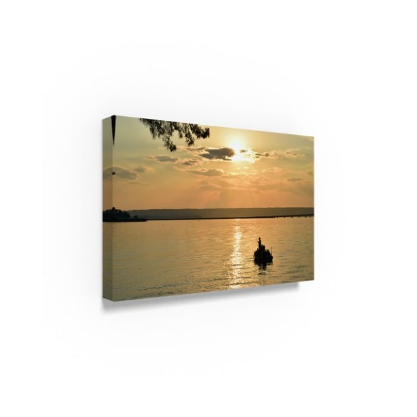 Robert Michaud 'Fishing On Lake Guntersville' Canvas Art,12x19